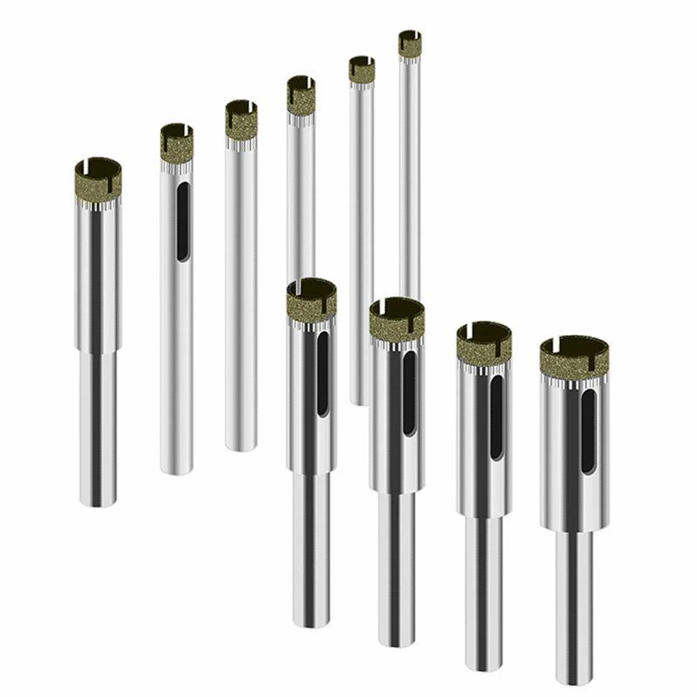 Ferramentas de trabalho de madeira brocas elétricas 10 peças-revestido de diamante 3mm-14mm para telha mármore vidro cerâmica ferramentas elétricas conjunto de perfuração