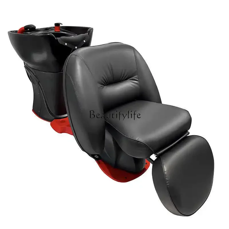 

Electric Lifting Barber Shop Shampoo Chair High-Grade Ceramic Basin Lying Half Flushing Bed