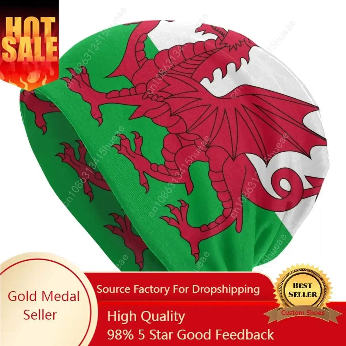 

Unisex Bonnet Winter Warm Knit Hat Women Men Flag Of Wales Cool Beanies Caps Adult Welsh Dragon Beanie Hats Outdoor Ski Cap