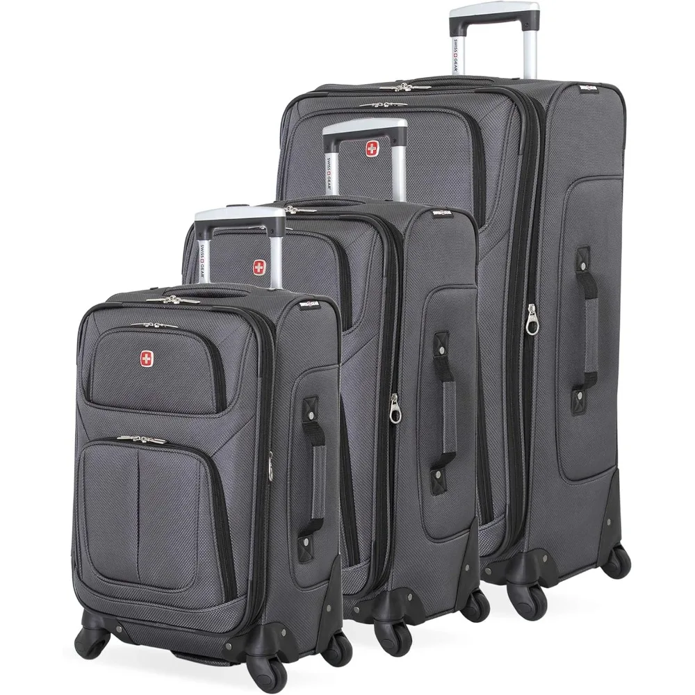 

Sion Softside Expandable Luggage, Dark Grey, 3-Piece Set (21/25/29)