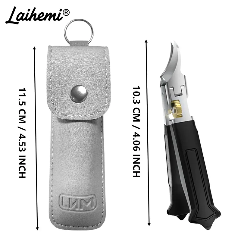 Laihemi Gear-unlocked Toenail Clippers with Storage Case, Ergonomic Design, Ideal for Ingrown Nails and Thick Hard Nails