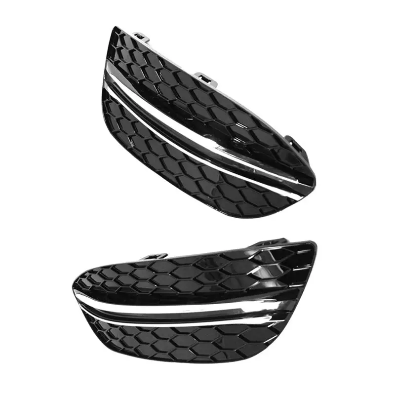 #77B (Chrome)Chrome Front Bumper Grille Fog Light Cover Trims for Mercedes Benz,Automotive Parts & Accessories