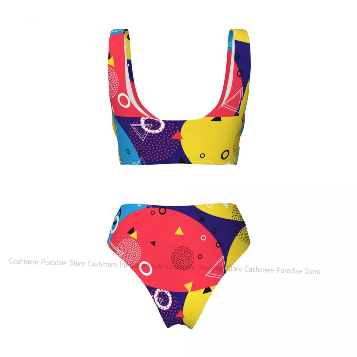 Push-Up ชุดบิกินี่ผู้หญิง 2025 80s 90 สไตล์ Pop Art สามเหลี่ยมชุดว่ายน้ําเซ็กซี่ผู้หญิง