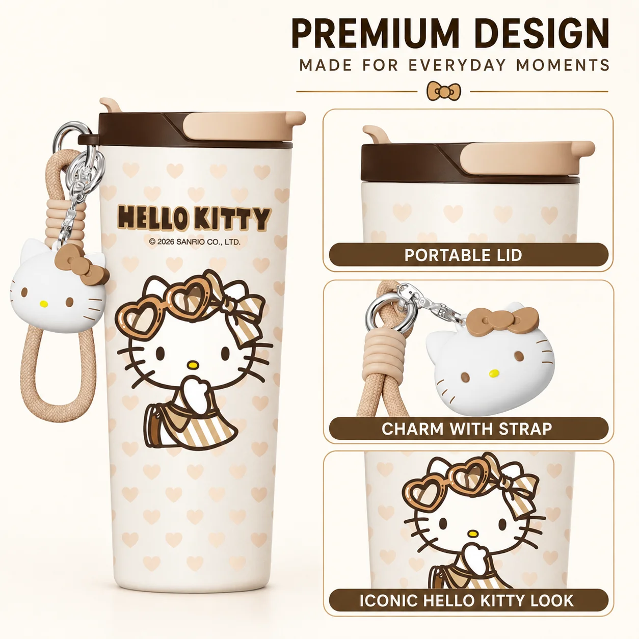Sanrio 560mL 316 Stainless Steel Insulated Tumbler Thermal Mug Travel Water Bottle Drinkware Halloween Christmas Gifts