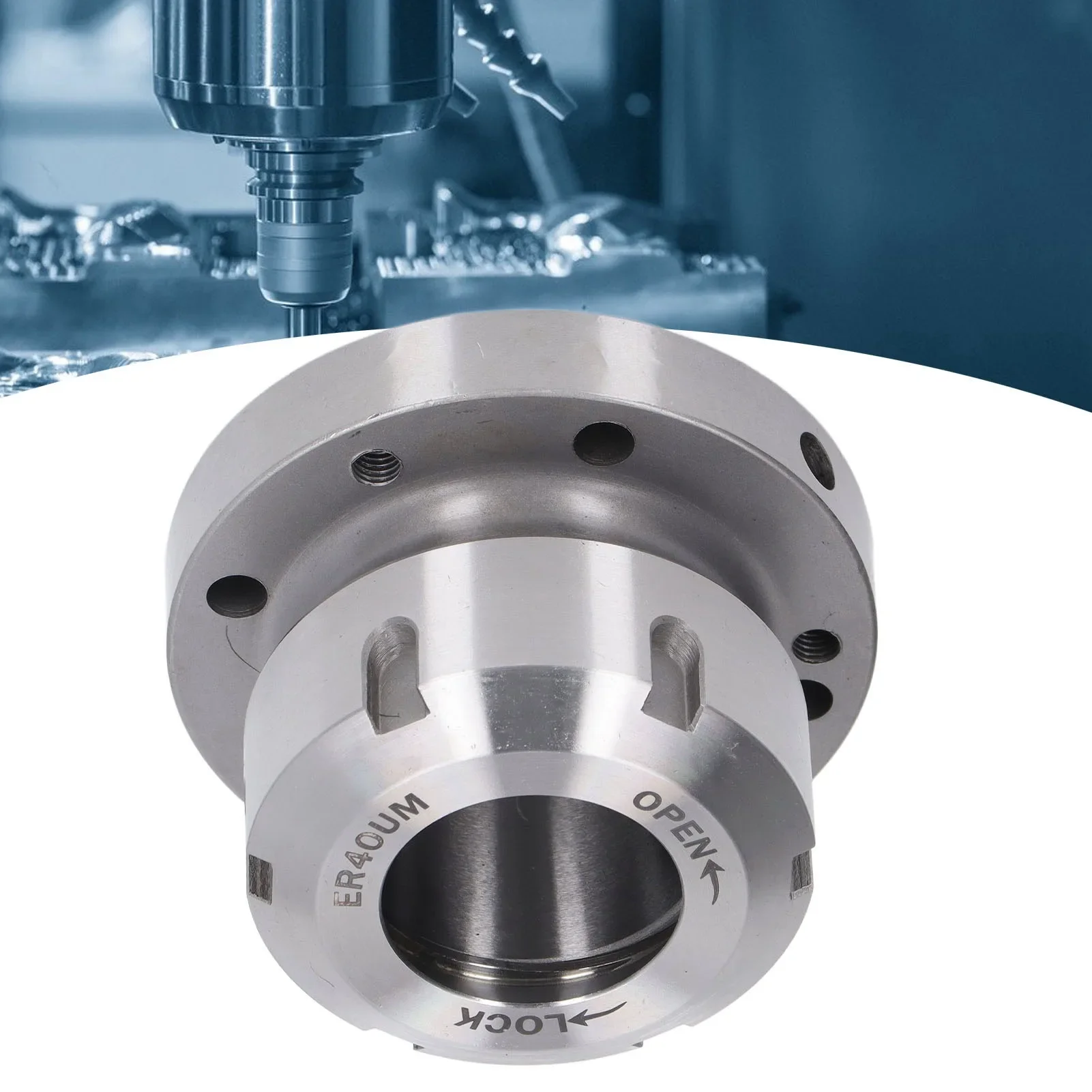 Clamping Collet Chuck Compact Replacement Clamping Collet Chuck Collet Chuck for CNC Milling Machine Lathe ER40 80mm Diameter