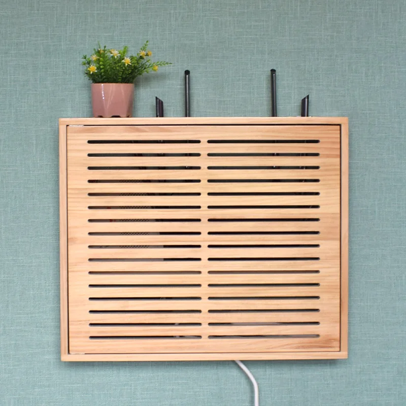 

Wall-Mounted Wood Router Storage Box Optical 6e Patch Panel Media Multifunctional Information Weak Box Cover