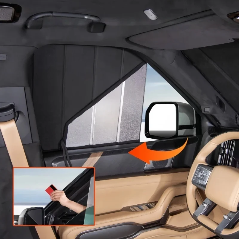 

Солнцезащитный козырек на окно автомобиля, подходит для BYD Leopard 8 2024 2025, модифицированная защита от солнца на боковое окно, складной солнцезащитный козырек для конфиденциальности, аксессуары