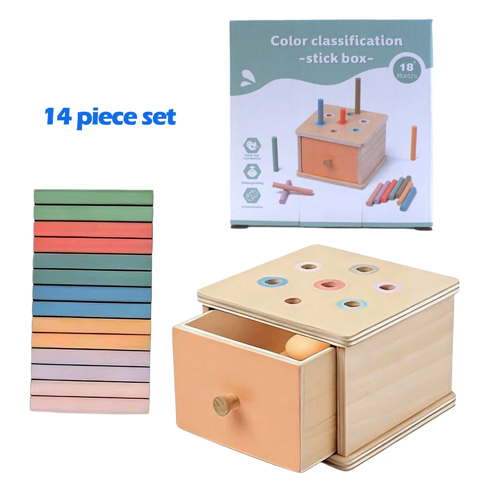 Holz Farbe Form Sortierung Spielzeug Schublade Box Beschäftigt Bord Passenden Spiel Feinmotorik Sensorischen Spielzeug Montessori Lernen Für Baby Geschenke – Detail 11