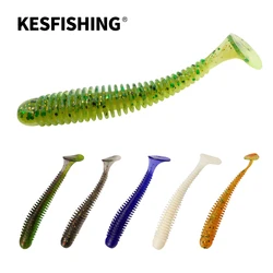 KESFISHING Best Fishing Lure Ring Shad 3in isca Artificial Soft Silicone Bait Smell Fishing Accessories Add Salts Bass