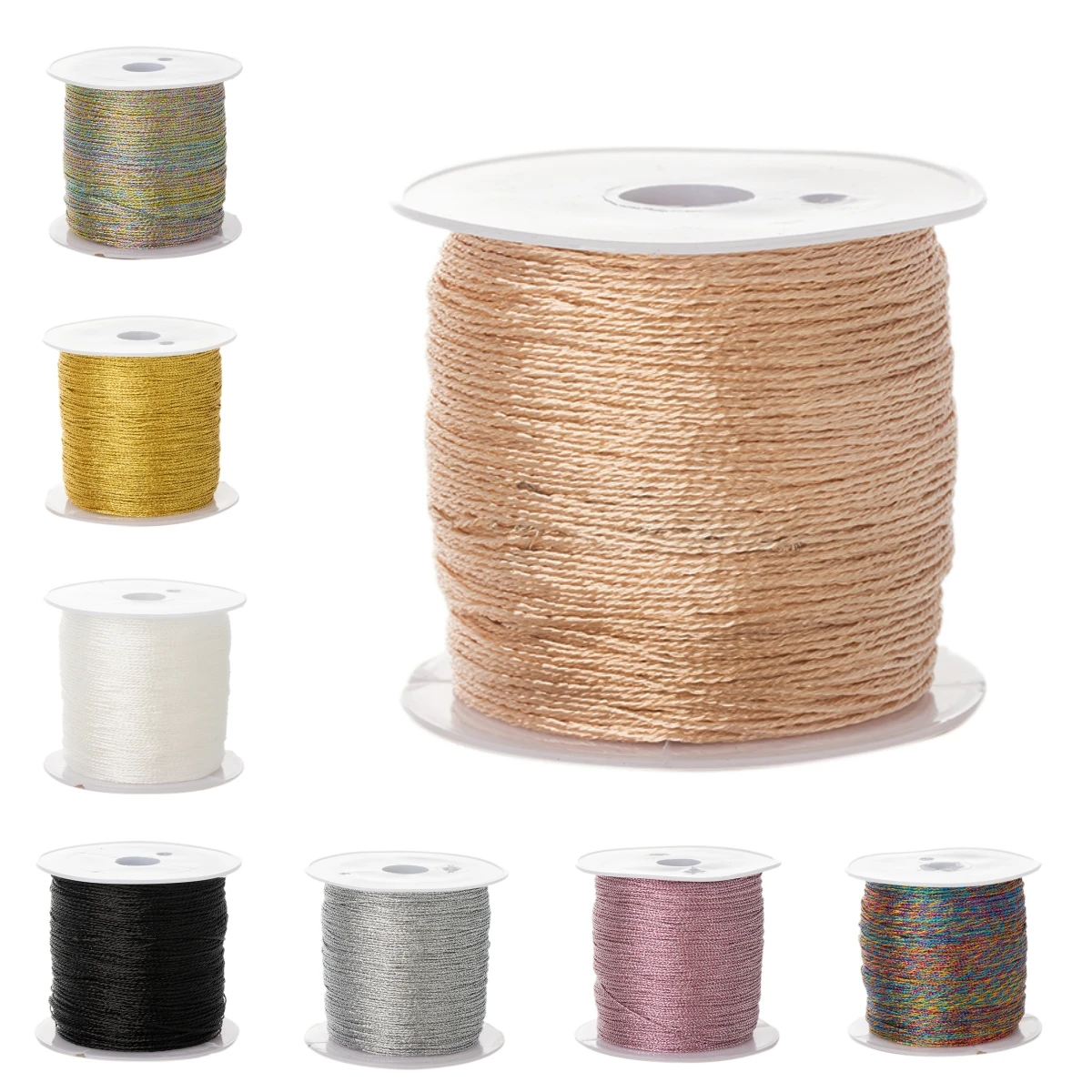 0.2mm/100m Nylon Rose Gold Silver Beading Thread Cord String dla majsterkowiczów Bransoletka Naszyjnik Ręcznie robione akcesoria rzemieślnicze Makrama