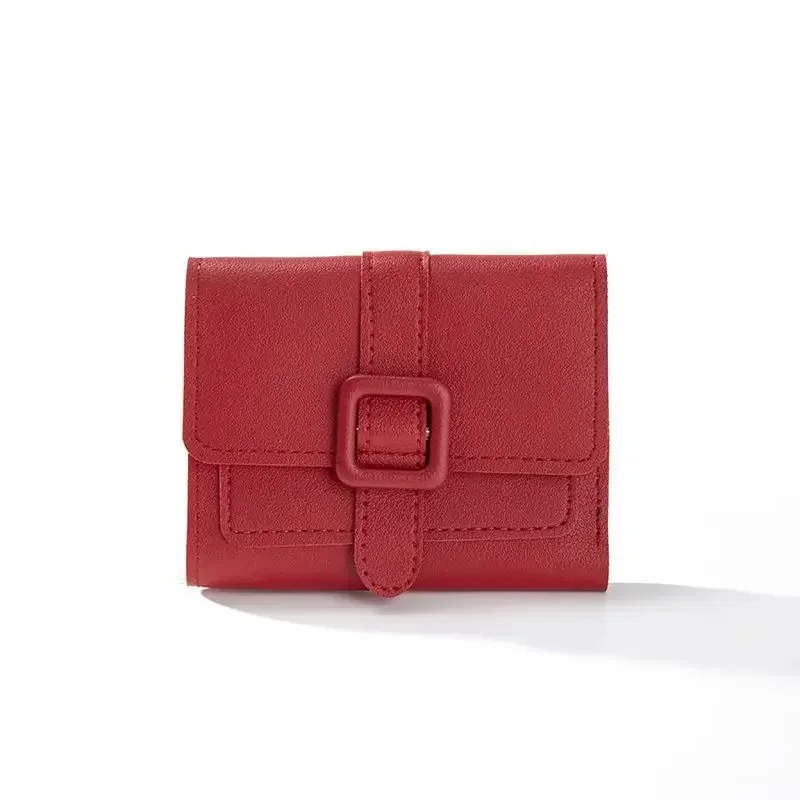 PU Leather Candy Color Small Wallets Coin Pures Ladies Card Holder Mini New Design Standard Short Purses for Women Solid Purses