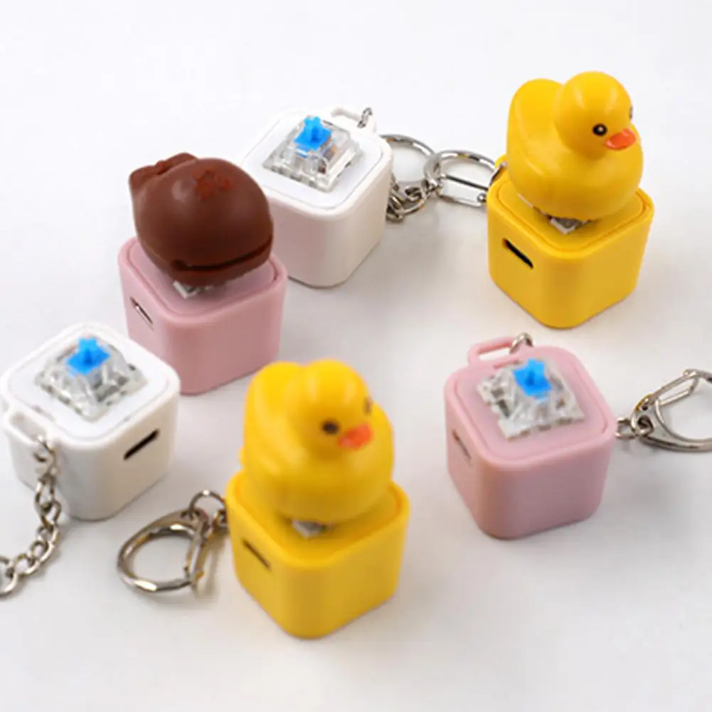 

Rechargeable Cat Claw Wooden Fish Little Yellow Duck Hot-swappable Shaft Seat Colorful Effect N212 Shaft Tester