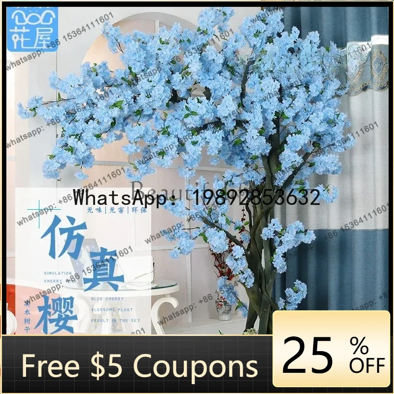 

D28 tree begonia shopping mall hotel window large green plant decoration custom fake romantic cherry blossom tree