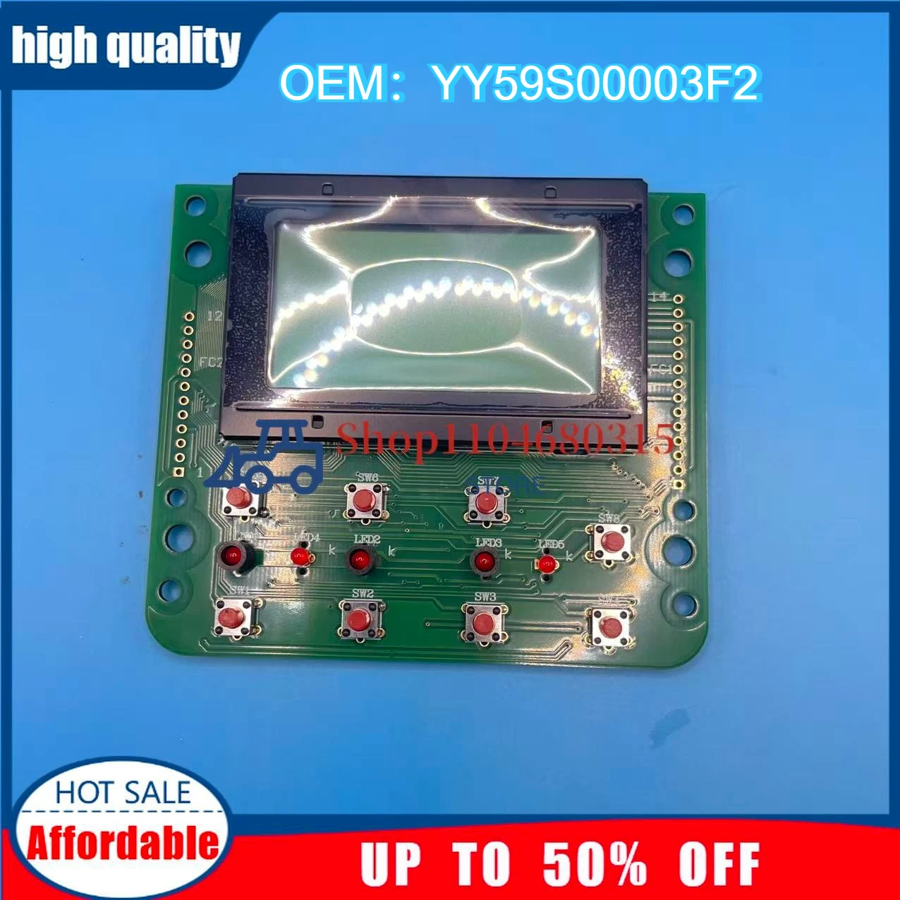 

LCD Screen Gauge Panel Monitor YY59S00003F2 For Kobelco SK200-6E SK230-6E SK250-6E Excavator Monitor Parts Dash