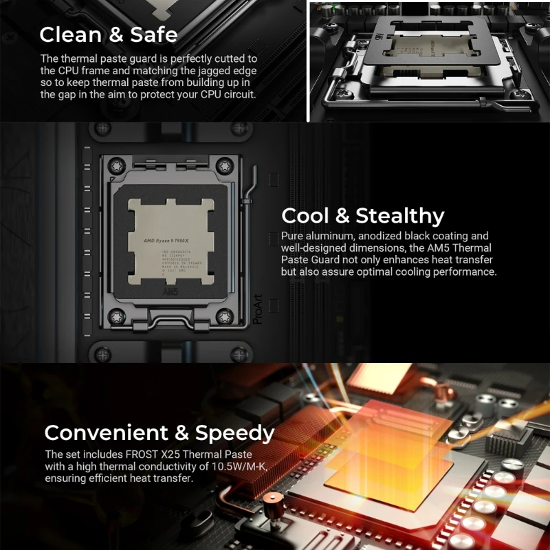 Advanced AM5 CPU Contact Frame Durable Metal Buckle AM5 Anti-Bending Buckle Dropship