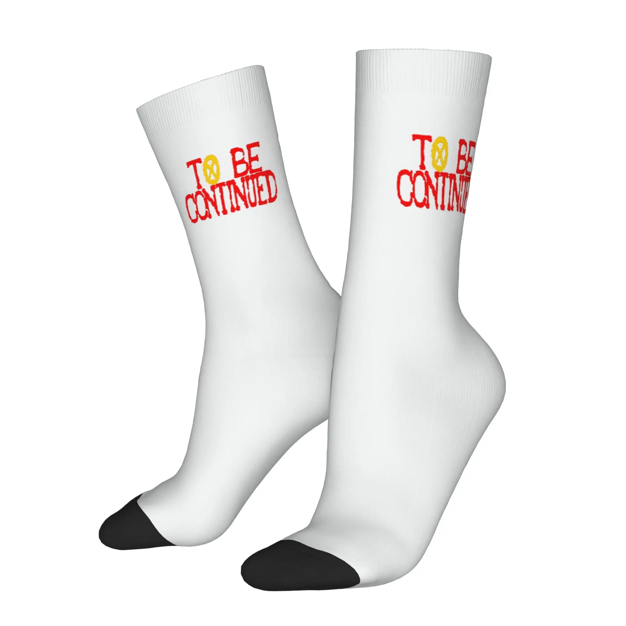 Funny Sock One Piece To Be Continued Rock Seamless Pattern Printed Men Socks Casual Men's Socks