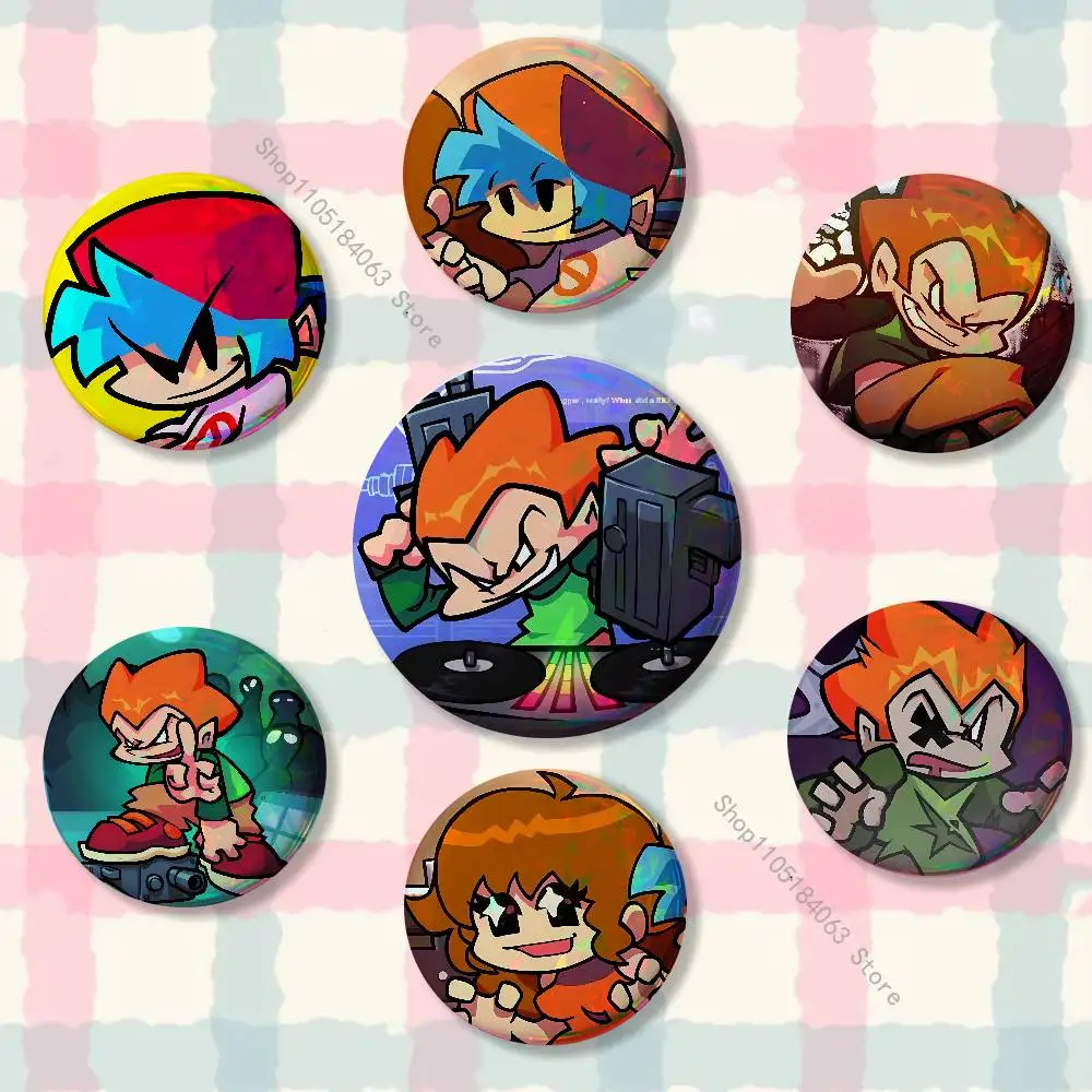 Friday Night F-Funkin game Badges Button Round Creative Pin Brooch Badge Bag Decor Fans Collect Friends Gifts