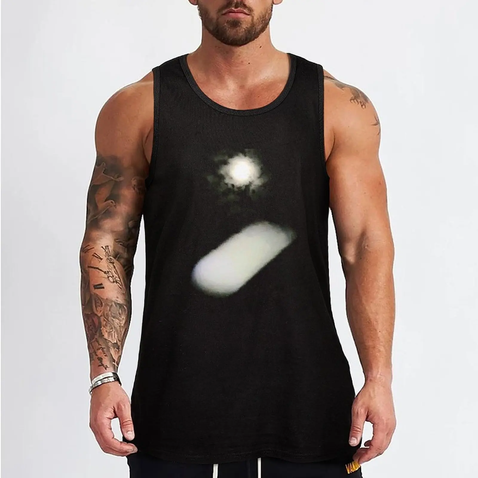 No. 2 Spirit Moonlit Flyby.Authentic, Paranormal Items of Spirit, Ghost Orb.Intended to print on black items only. Tank Top