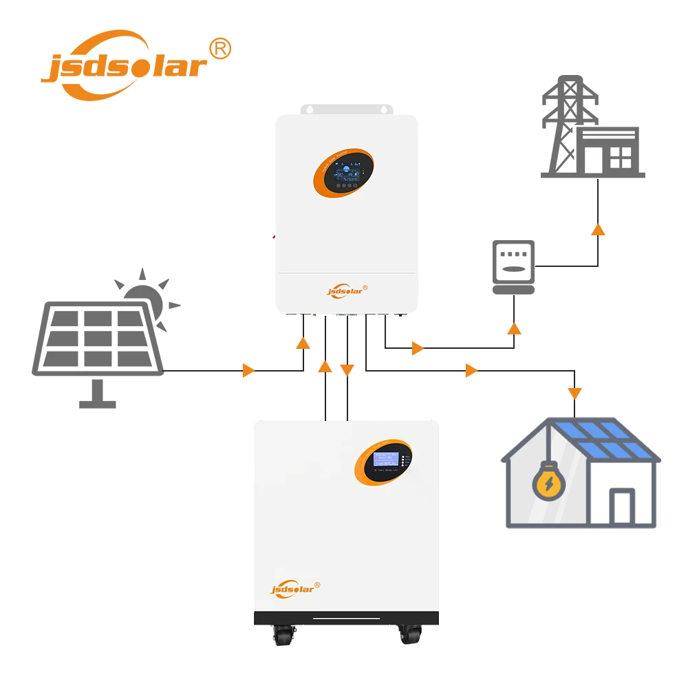 JSD 12kW Solar Power Inverter Hybrid Solar Inverter with Mppt Solar Charge Controller and Inverter for House