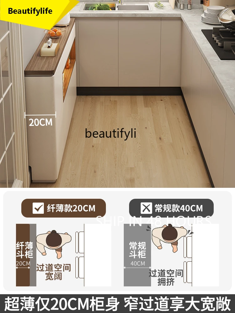

Minimalist and ultra-thin sideboard with wall integrated storage cabinet extremely narrow sideboard kitchen