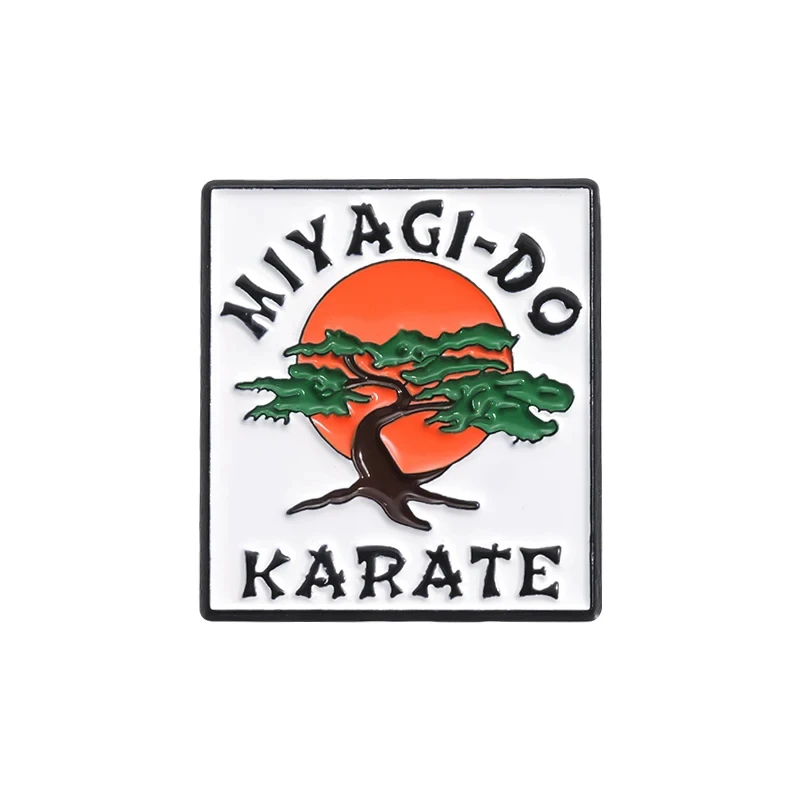 Miyagi-Do Karate Enamel Pins Sports Training Fight Brooch Lapel Badges Jewelry Gift for Friends Kids