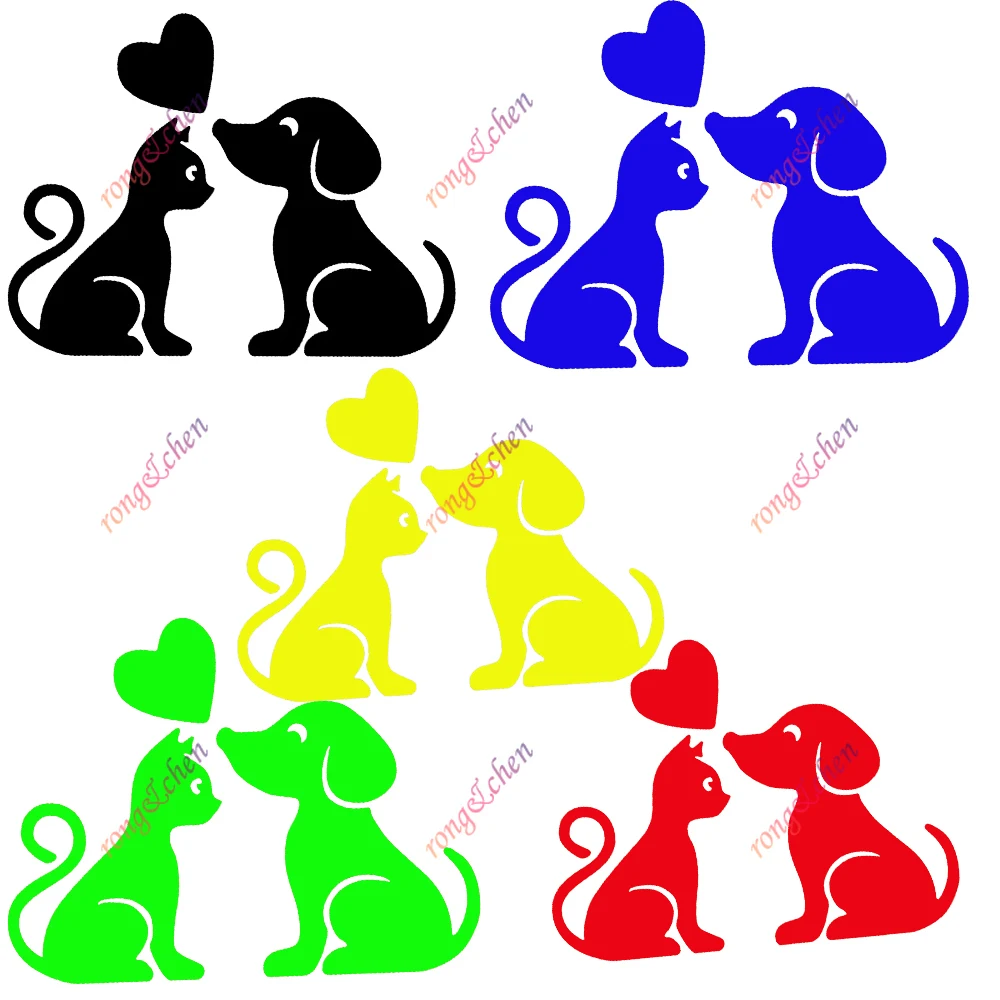 

Funny Car Sticker Cat and Dog Love for Car Motorcycle Racing Helmet Laptop Trunk Body Car Window Surfboard Waterproof PVC Decals