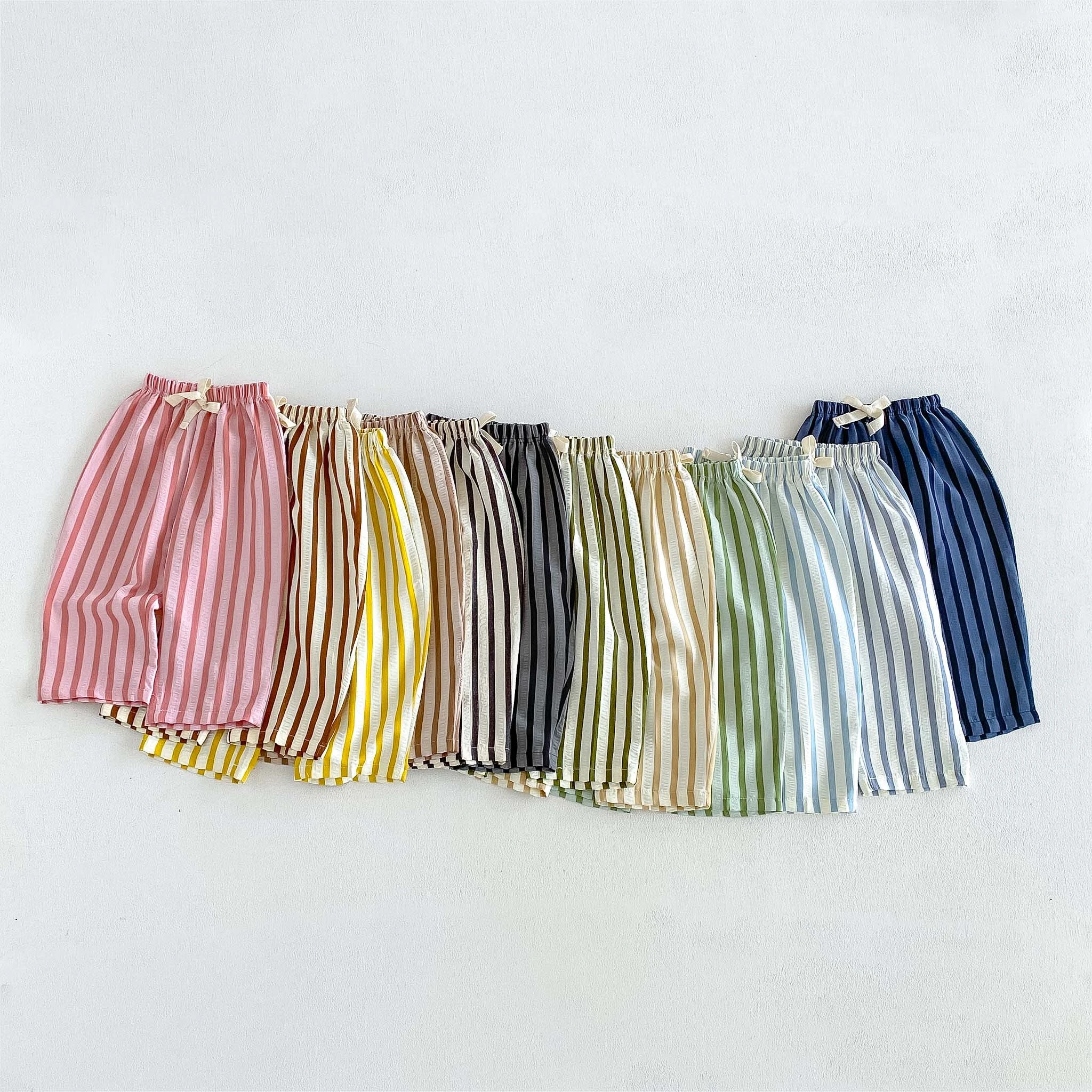 1-6 Age Children Clothes Fashion Striped Trousers Summer Thin Loose Casual Pants Kids Clothing Baby Girl Boy Popular Harem Pants