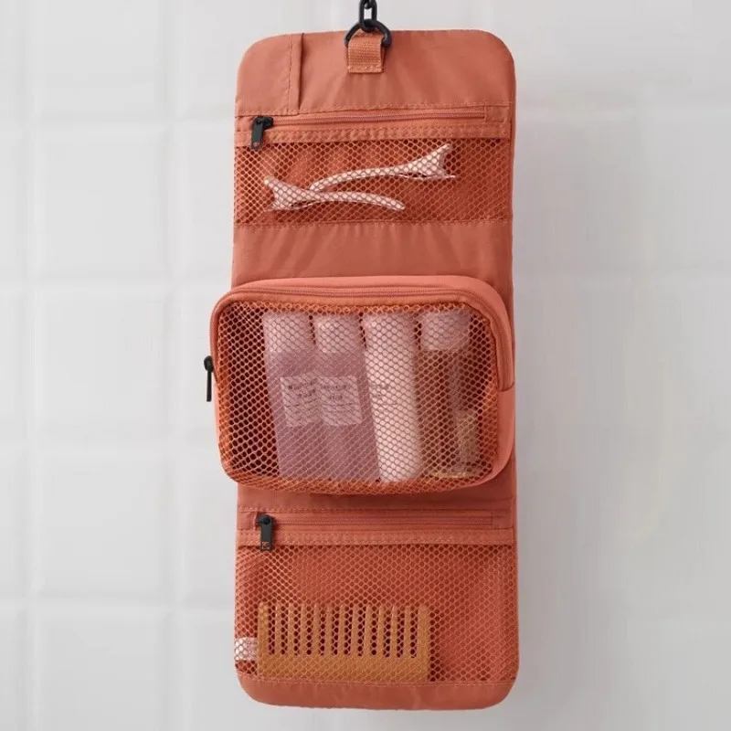 1PCS Storage Bag Fabric Material Storage Bag Webbing Buckle Flip‑style Fabric Storage Bag Hanging‑available Design