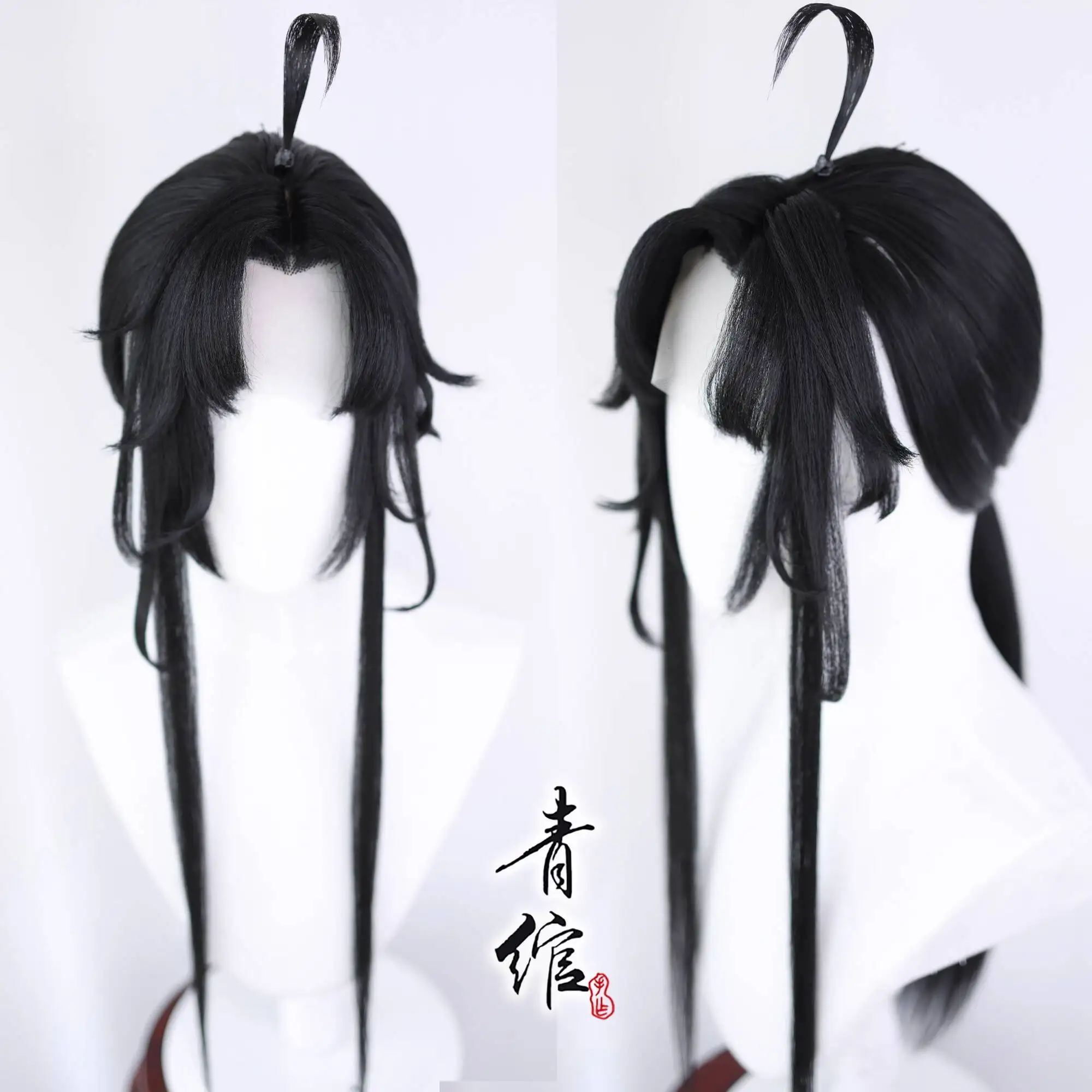 

Патриарх из магии Dao Anime Mo Dao Zu Shi Косплей Wei Wuxian Lan Zhan Fringe Film Cos Wig Piece Wig Cover Косплей Хэллоуин