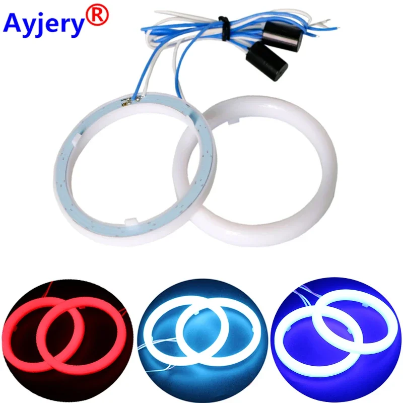 

1 pair Auto Halo Rings Angel Eye 12V 2835 SMD Motorcycle 60MM 70MM 80MM 90MM 100MM 110MM 120MM Auto Halo Rings Cotton Headlight