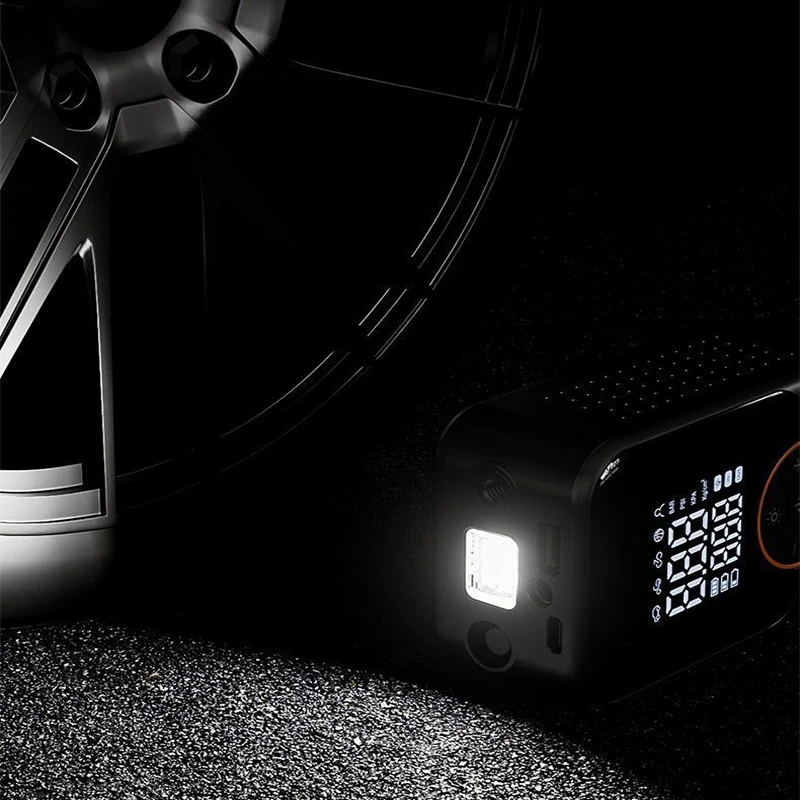 Tragbare Luftpumpe Kabelloser Auto-Reifenfüller Elektrischer Luftkompressor LCD-Display Luftinjektor für Fahrrad Auto Motorrad Reifen Ball – Detail 6