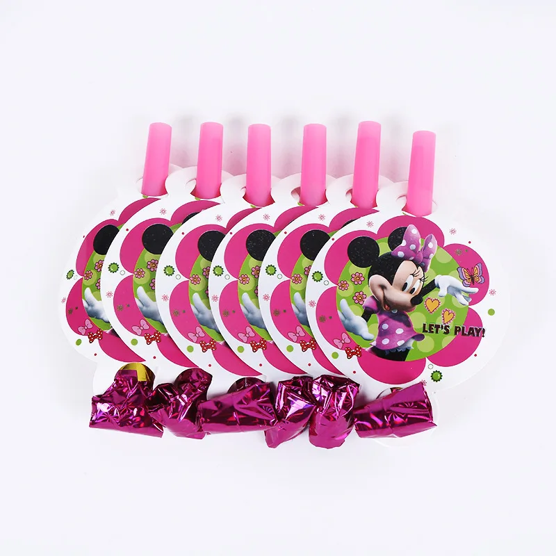 Minnie Mouse Birthday Party Decorations Supplies Fink Disposable Tableware Card Gif Bag Foil Balloon Backdrop Decor Baby Shower