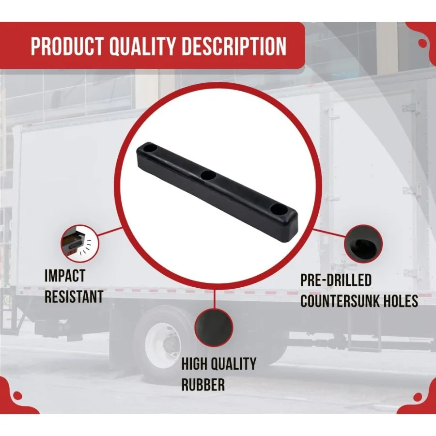 8 упаковок 16x2x2 прямоугольный резиновый бампер для док-станции с 3 отверстиями, ударопрочный формованный резиновый бампер для полугрузовика с планшетным прицепом