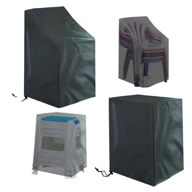 1PC Stacked Chair Dust Cover Storage Bag Outdoor Garden Furniture Protector High Quality Waterproof Dustproof Chair Organizer