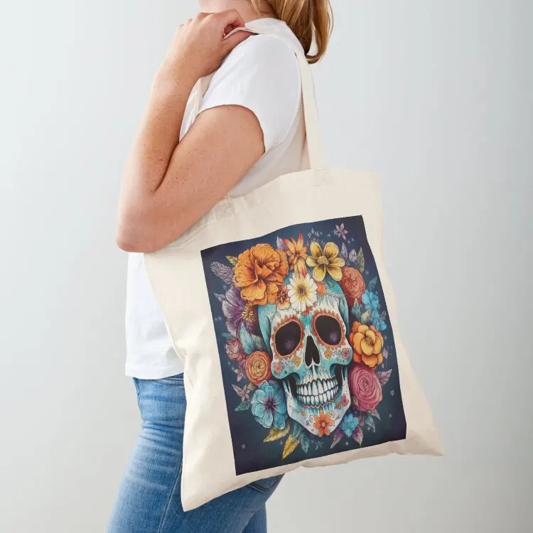 

Sugar Skull Tote Bag Women's shopper shopper bag women sacs de shopping canvas tote bags