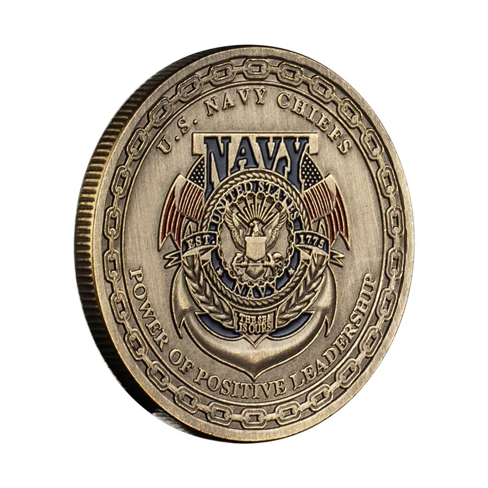 United States Navy Chiefs Souvenir Dont Tread on Me Collectible Gift Honor Coin Collection Copper Plated Commemorative Coin