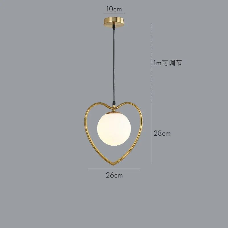 

Bedside Chandelier Nordic Bedroom Light Luxury Bay Window Single Head Lamp Creative Personality Internet Celebrity Bar TableLamp