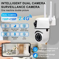 Cámara de Seguridad WiFi 4K 12MP, Zoom Digital 10X, Cámara IP PTZ de Doble Lente, Detección Humana por IA, Seguridad Interior y Exterior, Voz Bidireccional