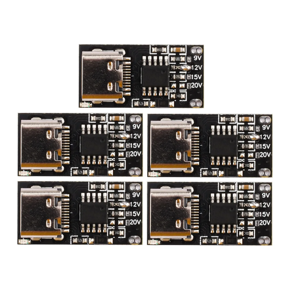 5PCS PD/QC Decoy Board Fast Charge USB Boost Module Type-c PD2.0/3.0 9V 12V 15V 20V Fast Charge Trigger Polling Detector Module