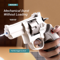 1PC Summer Mini Revolver Water Gun Toy Mechanical Continuous Water Gun Toys Boys Girls Outdoor Beach WaterToys Kids Holiday Gift