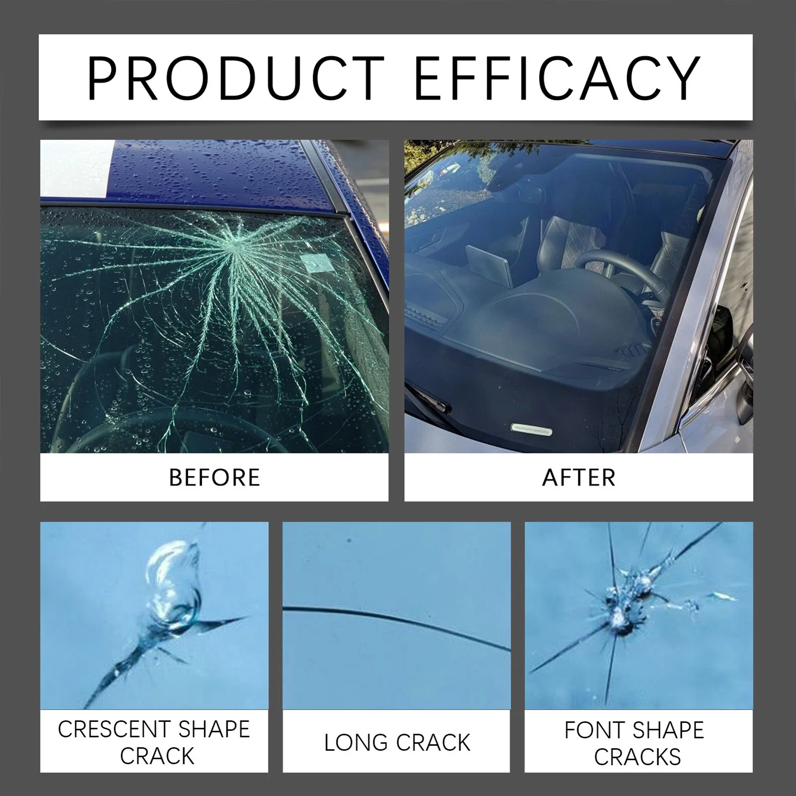 

Windshield Crack Repair Kit Easy and User-Friendly Design Lightweight Tool Suitable for All Types of Laminated Windscreen Chips