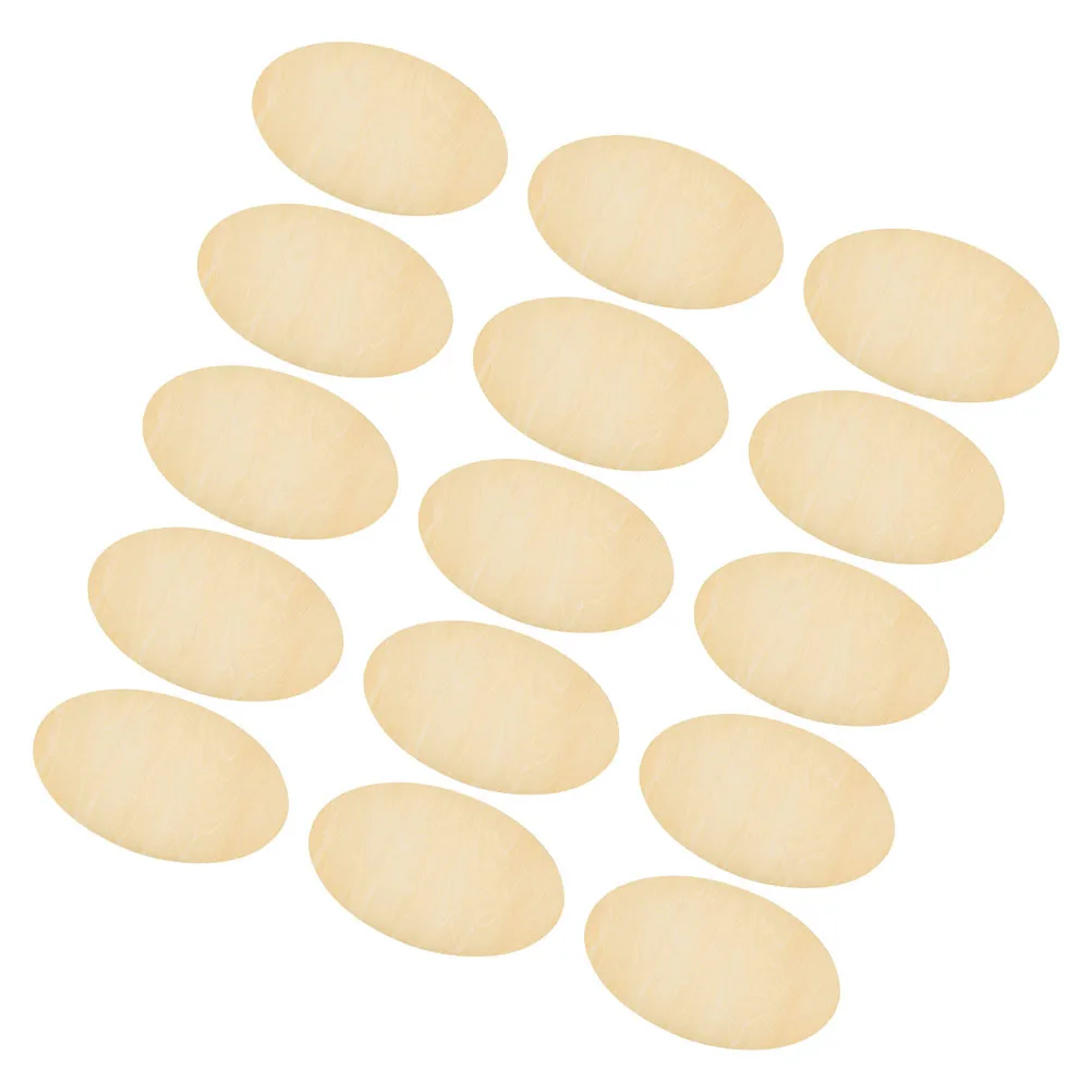 

15 PCS Circle Wood Round Wooden Trays for Decor Discs Blank Ornaments Unfinished Small Slices