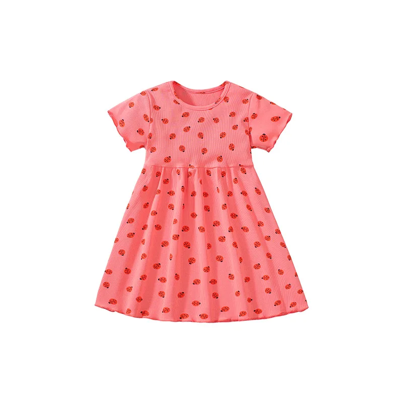 

Girls Dress Summer Children's Princess Dress Cute Girls Short Sleeve Casual Dress