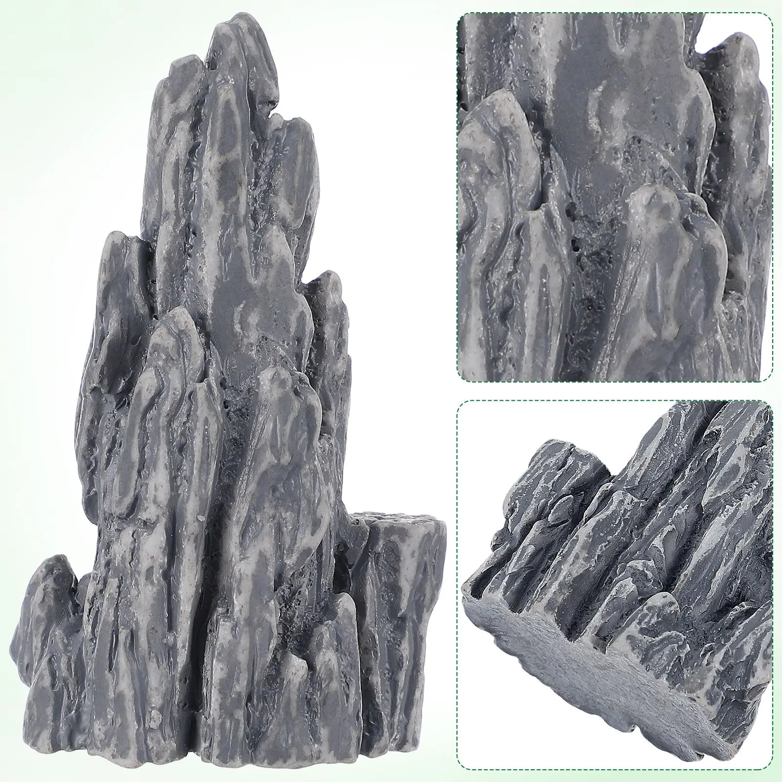 8Pcs Miniature Rockery Garden naments Bonsai Landscaping Aquarium Decor Fish Tank Resin Sculptures Garden Supplies