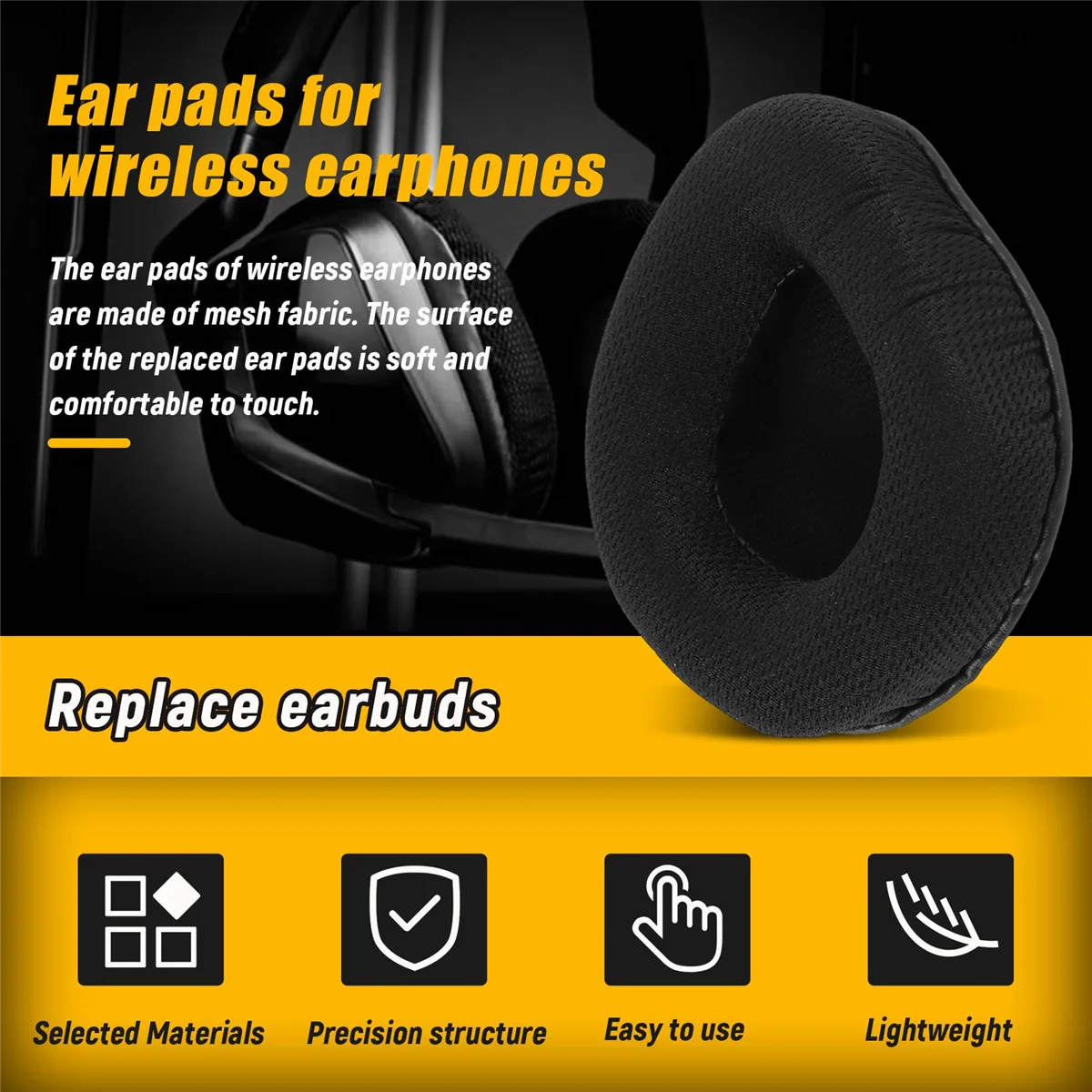 Ear Pads Ear Cushion Ear Cups Ear Covers Replacement for Corsair Void & Corsair Void PRO RGB Wired/Wireless Headset HOT