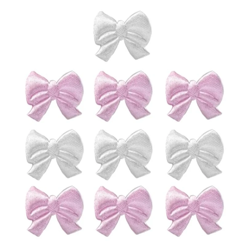 F42F Pack of 10 Bowknot Heart Packaging Material Card Cover DIY Decoration Accessory