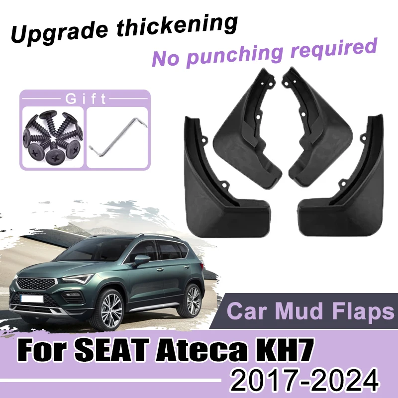 

Car Mudguard for SEAT Ateca KH7 2017~2024 2019 2020 2021 Mud Flaps Guard Splash Flap Mudguards Splash-proof Fenders Accessories