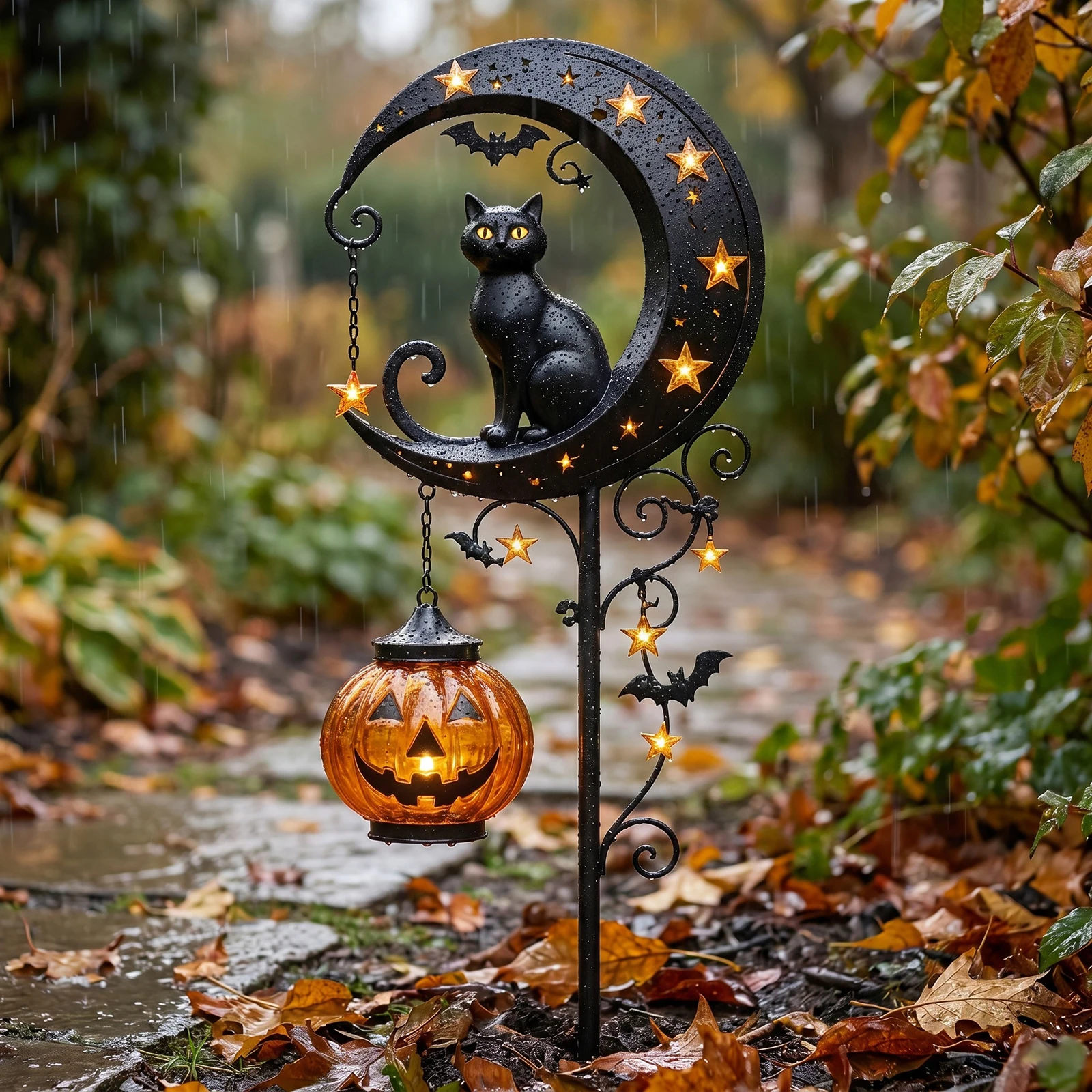 Iron Cat Moon Solarlamp - Tuin - Outdoor Yard Power Stake recensie en prijs