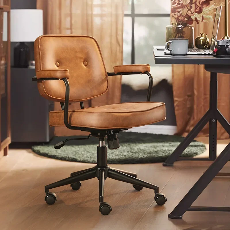 Multi-functional Computer chair boss leather chair sedentary and comfortable home office chair computer sofa rotating chair