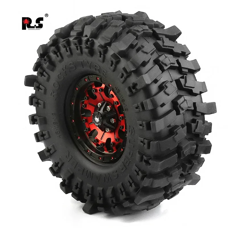 

RC 4PCS 118*45 mm 1.9" Wheel Rims Tires Set for 1:10 RC Rock Crawler Car TRX4 Axial SCX10 90046 Redcat Gen8 d90